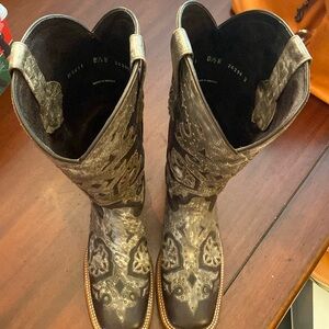 Lucchese 1883 square toe leather boots